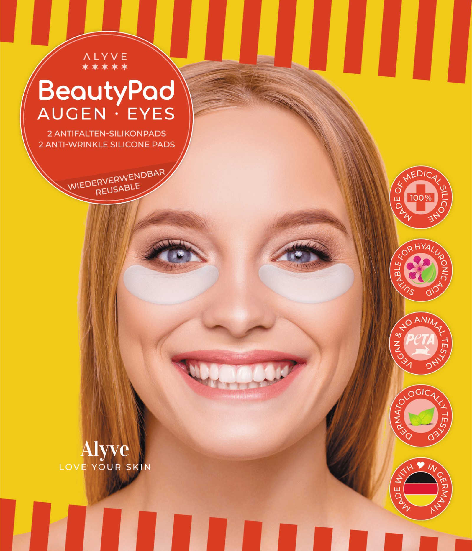 Alyve BeautyPad AUGEN Antifalten-Silikonpads (1 Paar)