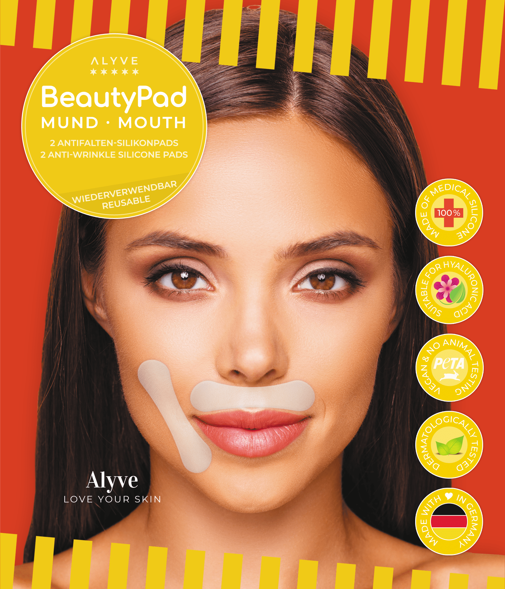 Alyve BeautyPad MUND Antifalten-Silikonpads (2 Stück)